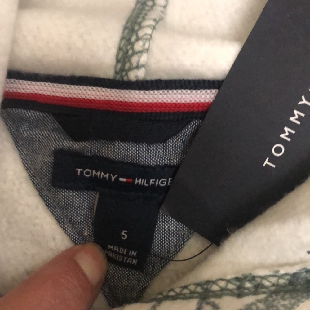 NWT TOMMY HILFIGER  BOY 👦 HOODIE size 5,color monument - Picture 4 of 9